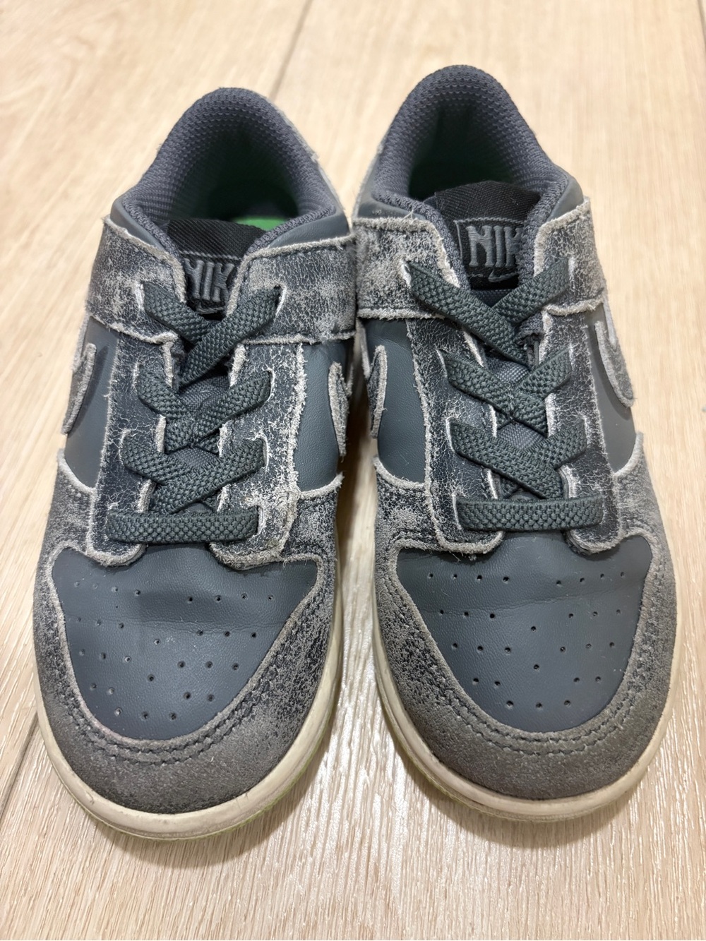 Nike Kids Gray Suede & Leather Lace-Up Sneakers